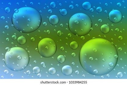 Light Blue, Green vector template with circles. Abstract illustration with colored bubbles in nature style. Beautiful design for your business natural advert.