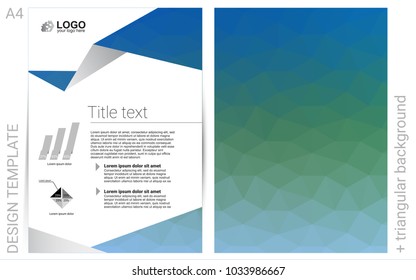 Light Blue, Green vector  template for landing pages. Beautiful colored sample in A4 size. Beautiful design for cover of notepads.