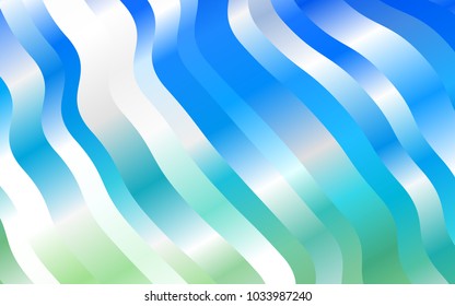 Light Blue, Green vector template with lava shapes. An elegant bright illustration with gradient. Pattern for your business design.