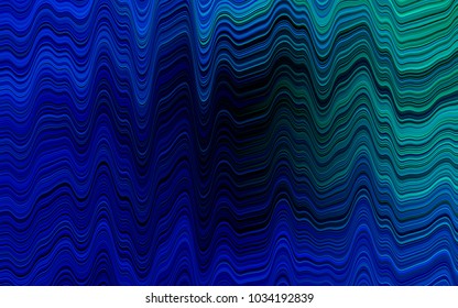 Light Blue, Green vector template with liquid shapes. A vague circumflex abstract illustration with gradient. Brand-new design for your ads, poster, banner.