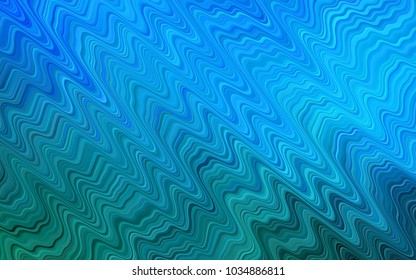 Light Blue, Green vector template with abstract lines. Modern gradient abstract illustration with bandy lines. The template for cell phone backgrounds.