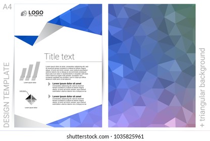 Light Blue, Green vector  template for landing pages. Beautiful colored sample in A4 size. Beautiful design for cover of notepads.