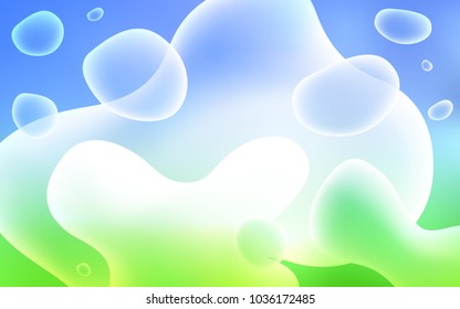 Light Blue, Green vector template with lava shapes. A completely new color illustration in memphis style. A completely new memphis design for your business.