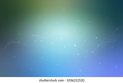 Light Blue, Green vector template with circles. Blurred decorative design in abstract style with bubbles. The pattern can be used for aqua ad, booklets.