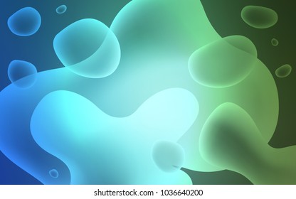 Light Blue, Green vector template with abstract circles. An elegant bright illustration with gradient. A new texture for your  ad, booklets, leaflets.