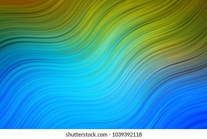 Light Blue, Green vector template with lava shapes. Brand-new colored illustration in marble style with gradient. Textured wave pattern for backgrounds.