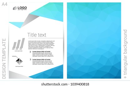 Light Blue, Green vector  template for landing pages. Beautiful colored sample in A4 size. Completely new template for your brand book.