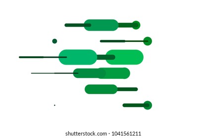 Light Blue, Green vector template with repeated sticks. Modern geometrical abstract illustration with staves. The template can be used as a background.