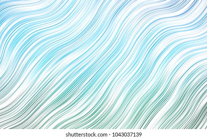 Light Blue, Green vector template with abstract lines. Colorful abstract illustration with gradient lines. A completely new template for your business design.