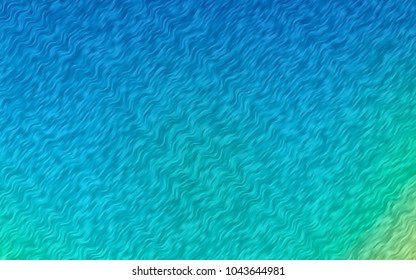 Light Blue, Green vector template with bent lines. Shining crooked illustration in marble style. A completely new template for your business design.