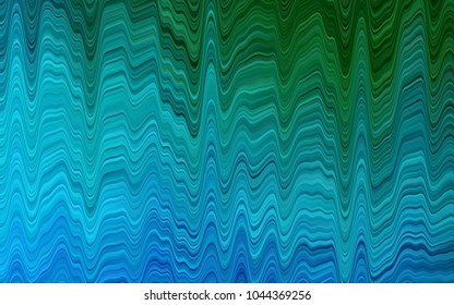 Light Blue, Green vector template with lines, ovals. Colorful illustration in abstract marble style with gradient. The best blurred design for your business.