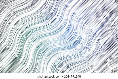 Light Blue, Green vector template with bent lines. Colorful illustration in abstract marble style with gradient. Marble design for your web site.