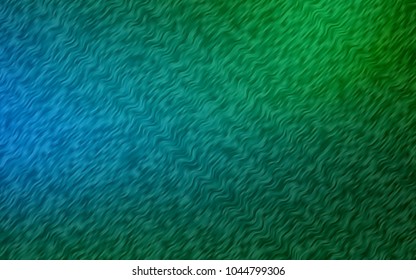 Light Blue, Green vector template with abstract lines. Blurred geometric sample with gradient bubbles.  The best blurred design for your business.