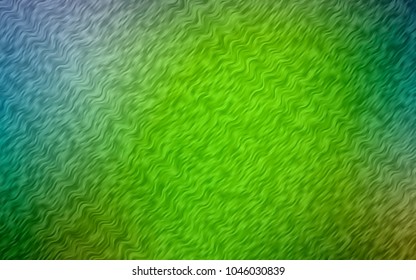 Light Blue, Green vector template with liquid shapes. A vague circumflex abstract illustration with gradient. A new texture for your  ad, booklets, leaflets.