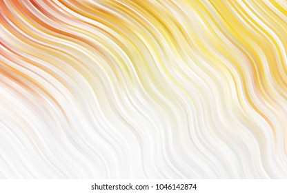 Light Blue, Green vector template with lines, ovals. Glitter abstract illustration with wry lines. The elegant pattern for brand book.