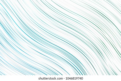 Light Blue, Green vector template with abstract lines. Blurred geometric sample with gradient bubbles.  A completely new marble design for your business.