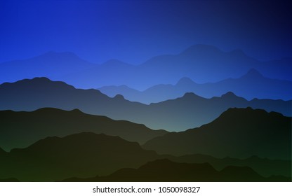 Light Blue, Green vector template with abstract circles. Brand-new colored illustration in mountain style with gradient. New composition for your brand book.