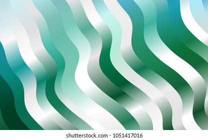 Light Blue, Green vector template with lines, ovals. Colorful abstract illustration with gradient lines. The best blurred design for your business.