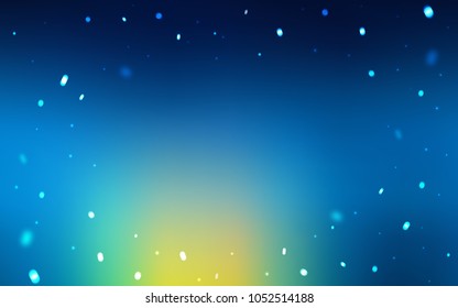 Light Blue, Green vector template with ice snowflakes. Shining colored illustration with snow in christmas style. The template can be used as a new year background.