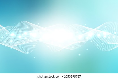 Light Blue, Green vector template with carnival confetti. Modern geometrical abstract illustration with carnival ribbons. The pattern can be used for carnival, festival leaflets.