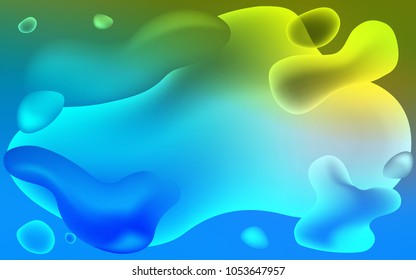 Light Blue, Green vector template with liquid shapes. Colorful illustration in abstract memphis style with gradient. Pattern for your business design.
