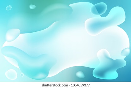 Light Blue, Green vector template with bubble shapes. Modern gradient abstract illustration with bandy lines. The elegant pattern for brand book.