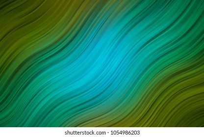 Light Blue, Green vector template with bent lines. Geometric illustration in marble style with gradient.  Marble style for your business design.