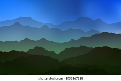 Light Blue, Green vector template with abstract circles. Geometric illustration in mountain style with gradient.  A new texture for your  ad, booklets, leaflets.