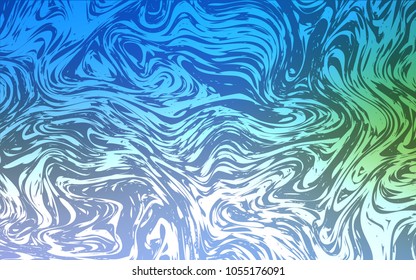 Light Blue, Green vector template with abstract circles. An elegant bright illustration with gradient. Marble style for your business design.