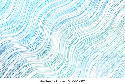 Light Blue, Green vector template with liquid shapes. Glitter abstract illustration with wry lines. New composition for your brand book.