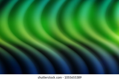 Light Blue, Green vector template with bent lines. A completely new color illustration in marble style. The best blurred design for your business.