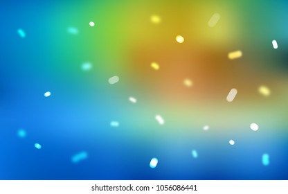 Light Blue, Green vector template with ice snowflakes. Decorative shining illustration with snow on abstract template. The pattern can be used for year new  websites.