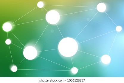Light Blue, Green vector template with circles, triangles. Abstract illustration with colorful discs and triangles. Pattern can be used for beautiful websites.