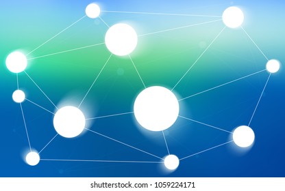 Light Blue, Green vector template with circles, triangles. Abstract illustration with colorful discs and triangles. Beautiful design for your business advert.