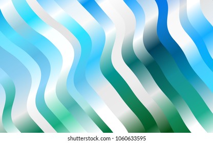 Light Blue, Green vector template with bubble shapes. Glitter abstract illustration with wry lines. Pattern for your business design.
