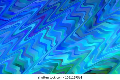 Light Blue, Green vector template with lines, ovals. Brand-new colored illustration in marble style with gradient. Marble design for your web site.