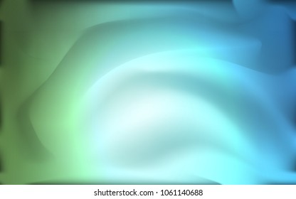 Light Blue, Green vector template with lines, ovals. Creative illustration in halftone marble style with gradient. Marble design for your web site.