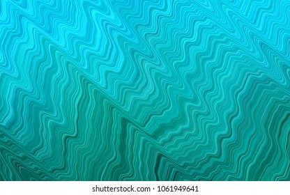 Light Blue, Green vector template with bent lines. Colorful abstract illustration with gradient lines. New composition for your brand book.