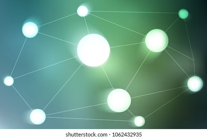 Light Blue, Green vector template with circles, triangles. Colorful illustration with circles and lines in futuristic style. New design for ad, poster, banner of your website.