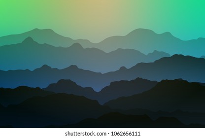 Light Blue, Green vector template with liquid shapes. Blurred geometric sample with gradient bubbles.  The best blurred design for your business.