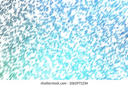 Light Blue, Green vector template with repeated sticks. Decorative shining illustration with lines on abstract template. Best design for your ad, poster, banner.