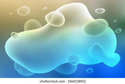 Light Blue, Green vector template with abstract circles. Creative geometric illustration in memphis style with gradient. A completely new template for your business design.