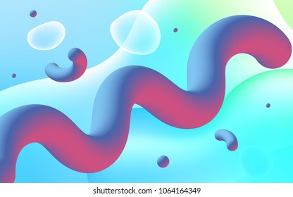 Light Blue, Green vector template with lava shapes. Shining crooked illustration in memphis style. The best blurred design for your business.