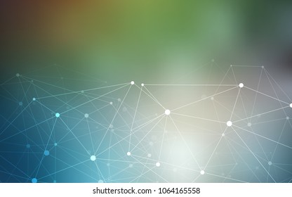 Light Blue, Green vector template with circles, triangles. Modern abstract colorful illustration with spheres and lines. Pattern can be used for beautiful websites.