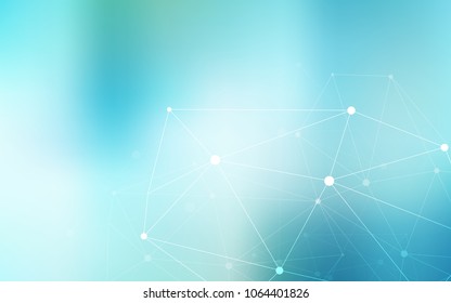 Light Blue, Green vector template with circles, triangles. Colorful illustration with circles and lines in futuristic style. Pattern can be used for futuristic ad, booklets.