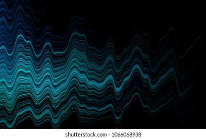 Light Blue, Green vector template with bent ribbons. A vague circumflex abstract illustration with gradient. Textured wave pattern for backgrounds.