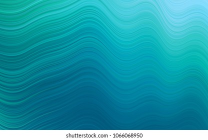 Light Blue, Green vector template with bent ribbons. Colorful abstract illustration with gradient lines. The template for cell phone backgrounds.
