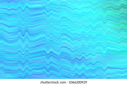 Light Blue, Green vector template with lava shapes. Modern gradient abstract illustration with bandy lines. A completely new template for your business design.