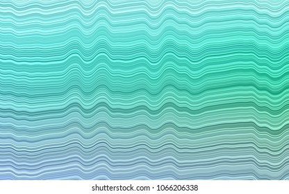 Light Blue, Green vector template with abstract lines. Creative illustration in halftone marble style with gradient. Marble style for your business design.