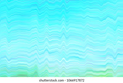 Light Blue, Green vector template with bent lines. Colorful abstract illustration with gradient lines. The template for cell phone backgrounds.